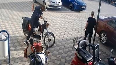 Motosiklet hırsızı sevgililer kameraya böyle yakalandı