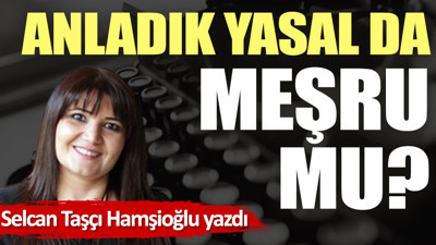 Anladık yasal da meşru mu?