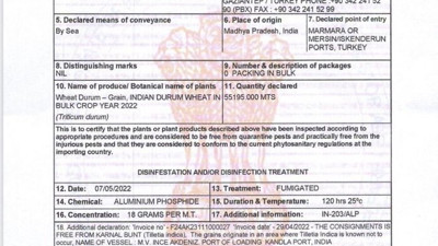 Hindistan’dan hastalıklı buğday ithal edilmiş belgesi ortaya çıktı. Tarım ve Orman Bakanlığı reddetmişti