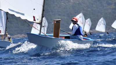 Yelkenler TYF Bodrum Optimist Training Regatt'ta pupa