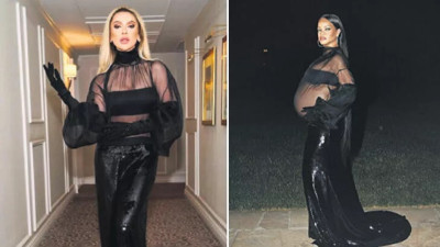 Taze gelin Hadise Rihanna'ya özendi! O detay gözlerden kaçmadı