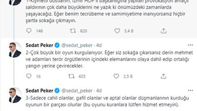 Sedat Peker'in bu tweetleri yeniden elden ele dolaşmaya başladı | Tekrar retweet etti