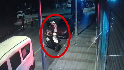 Motosikletteki ikinci siparişi çaldılar