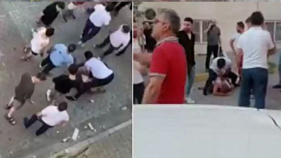 Boya ustasına sokak ortasında taciz dayağı