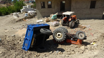 Traktörün altında can pazarı