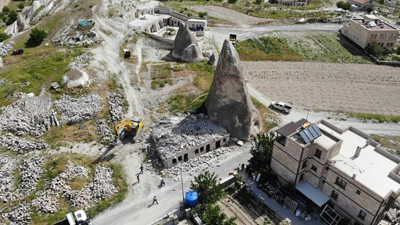 Kapadokya’da yıkım tekrar başladı