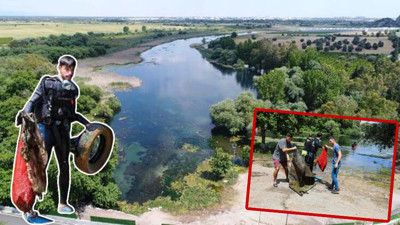 İçme suyu kaynağı çöplüğü döndü! Halıdan lastiğe cam ve plastik şişeden teneke parçalarına...