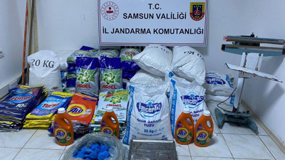 Samsun'da sahte deterjan imalathanesine operasyon