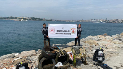 Sahil Güvenlik’ten dalgıçlar denize değil sanki lastik fabrikasına daldı