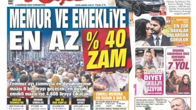 Sabah Gazetesi rekor kıran enflasyonu müjdeye bağladı. Vicdanı olan böyle başlık atar mı?
