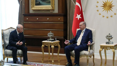 Cumhurbaşkanı Erdoğan Beştepe'de Bahçeli’yle görüştü