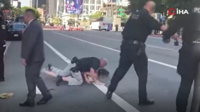 Biden'ı protesto edecekti. Polis kadına yapmadığını bırakmadı