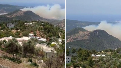 Kaş'ta makilik yangını