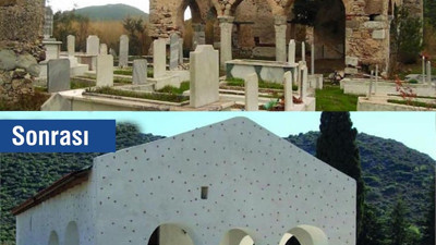 Tarihi camide restorasyon katliamı. Hiç dokunmasaydınız daha iyiydi