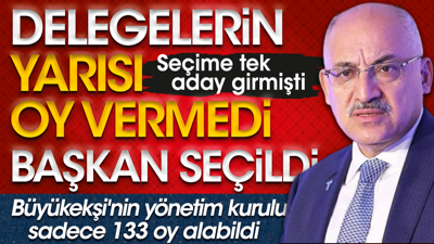 Tek adaylı seçimde delegelerin ancak yarısının oyunu alabilen Mehmet Büyükekşi TFF başkanı oldu