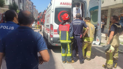 Yangına giden itfaiyeci hastanelik oldu