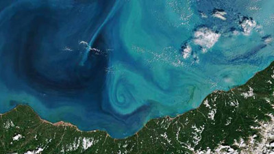 Karadeniz’de neler oluyor! Uzaydan böyle görüldü…