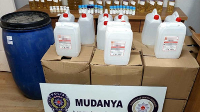 Bursa'da yaklaşık 100 litre sahte içki ele geçirildi