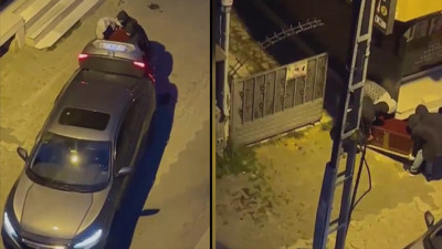 Ataşehir’de çelik kasa hırsızlığı cep telefonu kamerasında