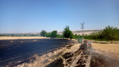 Adıyaman'da 60 dönümlük ekinler yandı