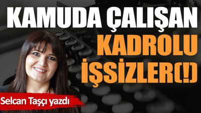 Kamuda çalışan kadrolu işsizler(!)