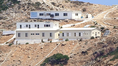 Anadolu Ajansı görüntüledi. Yunanistan işgal ettiği Türk adasına ağır silahlar yerleştirdi