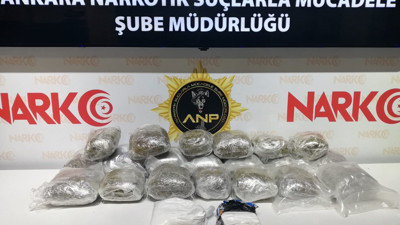 Ankara'da şüpheli araçtan 10,5 kilo eroin çıktı