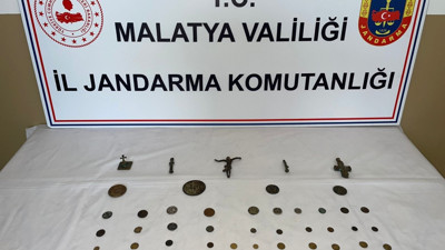 Malatya’da Roma Dönemine ait 44 adet tarihi sikke ele geçirildi