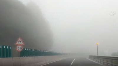 Bolu Dağı'nda sis: Görüş mesafesi 30 metreye kadar düştü