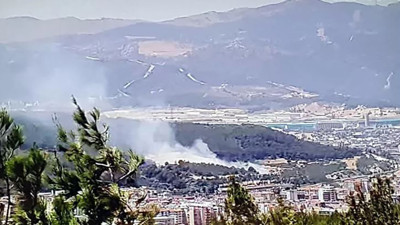 İzmir'de makilik alanda yangın