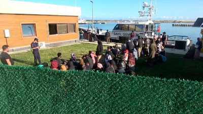 Şile açıklarındaki teknede 59 kaçak göçmen yakalandı