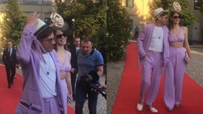 Kenan Doğulu ve Beren Saat çifti Kraliçe Elizabeth'in partisine katıldı