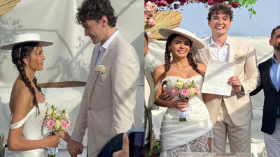 Ebru Şahin ile Cedi Osman evlendi. Makedonya'da nikah masasına oturdular