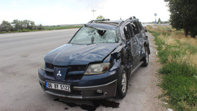 Konya'da iki otomobilin çarpıştığı kazada 5 kişi yaralandı