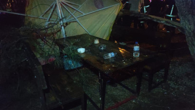 Çay bahçesinde ağaç devrildi: 2 yaralı