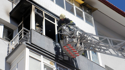 Sivas’ta apartman dairesinde yangın