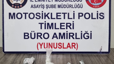 Kütahya'da plakasız motosiklette uyuşturucu ele geçirildi