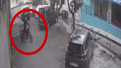 Motosiklet hırsızlığı kamerada