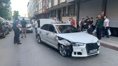 Lüks aracı çalan çocuklar ortalığı savaş alanına çevirdi