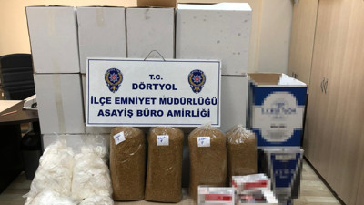 Hatay'da kaçak tütün ve makaron operasyonu