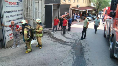 Oto tamirhanede yangın