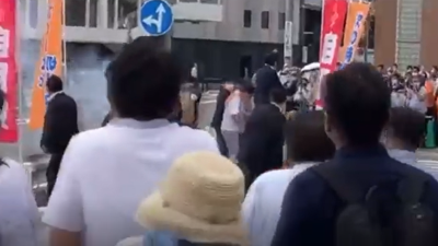 Japon Başbakanının vurulma anı ortaya çıktı