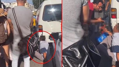 Bebekli kadını taciz eden şahıs tekme tokat dövüldü