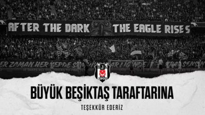 Beşiktaş'tan taraftara teşekkür
