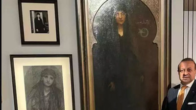 Halide Edip'in yağlı boya tablosu Prag’da sergilendi