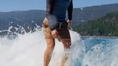 Facebook’un sahibi su kayağı yaparken görüntülendi | Bu kez yüzünde maske yokken ortaya çıktı