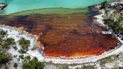 Cennet adası Bahamalar cehenneme dönüştü. Masmavi deniz bu hale geldi