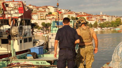 Balık tutanların ağına 'havan mermisi' takıldı