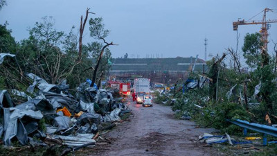 Çin'de hortum felaketi: 1 ölü, 25 yaralı