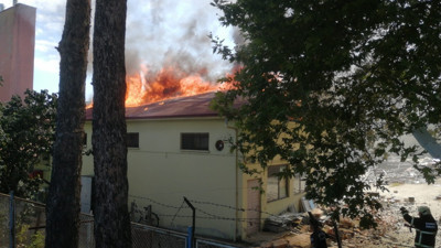 KYK lojmanlarında yangın çıktı